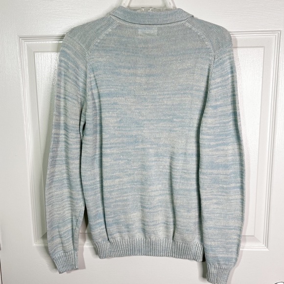 Martine and Juan Marled Knit Long Sleeve Henley Sweater Size 2 (M) - Picture 3 of 9